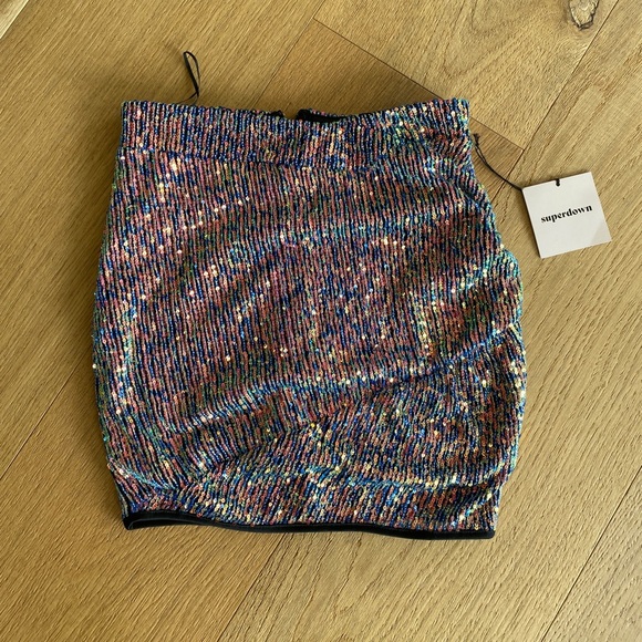 Revolve Misty Sequin Wrap Skirt in Multicolor- Superdown - eras tour - Picture 2 of 4